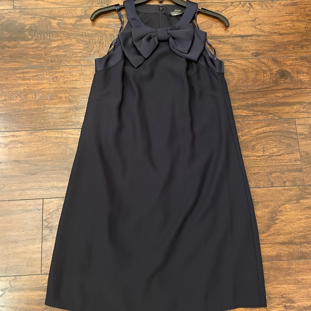 Tahari Bow Neck Mini Dress